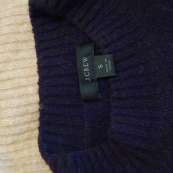 Bundle J Crew Fair Isle Puff Sleeve Supersoft Yarn Crewneck Sweater S & Vest XS - Picture 12 of 16